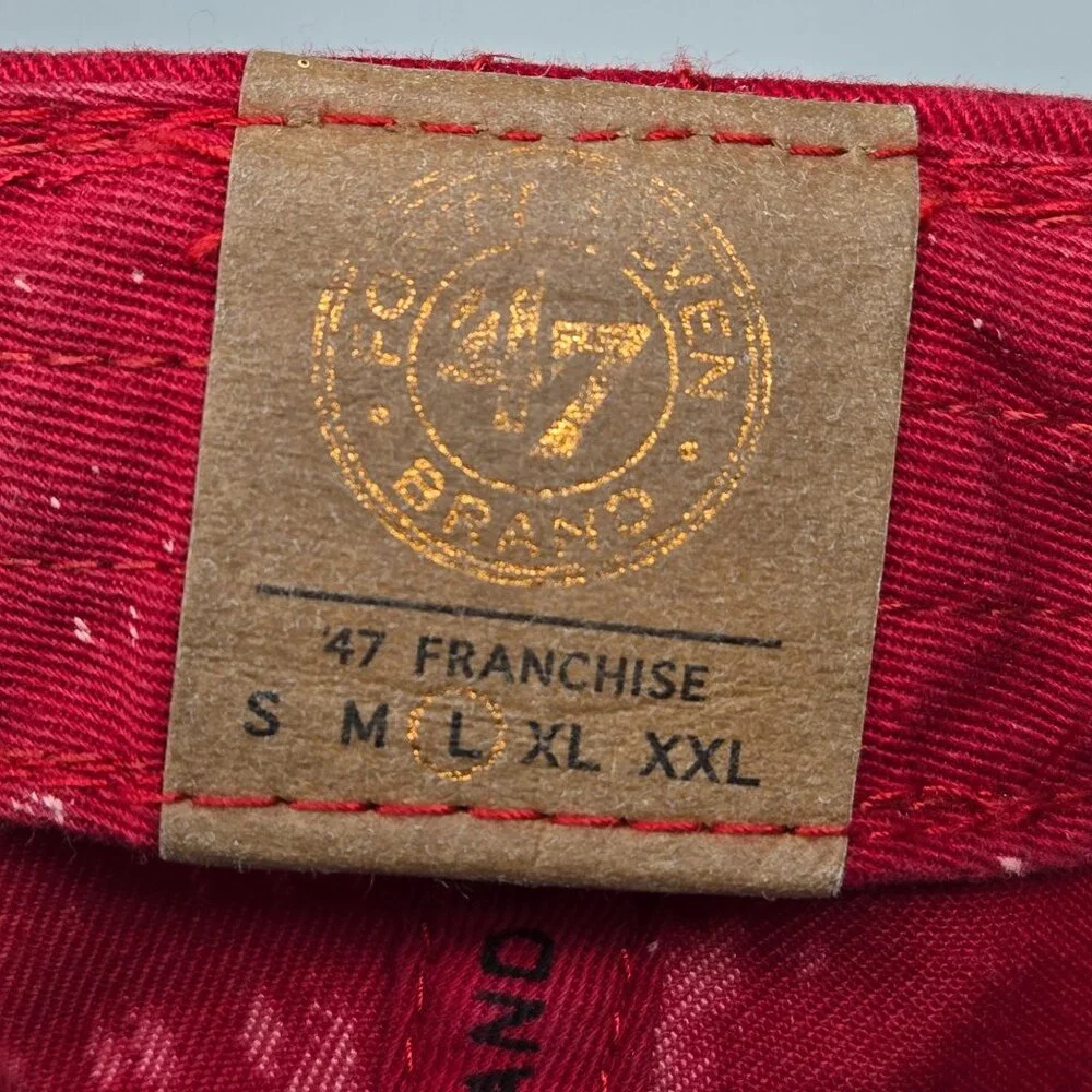 '47 Brand‎ Size L NC State Wolfpack Red  Bleached Franchise Hat Cap
